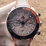 (OM)Swiss Replica Omega Seamaster 600m 9900 Watch SS White Gummy Strap
